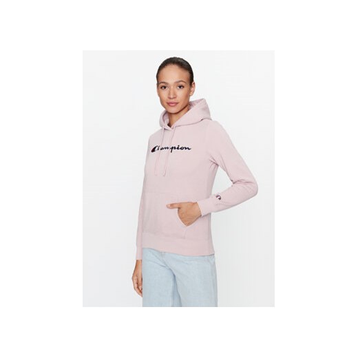 Champion Bluza Hooded Sweatshirt 116579 Różowy Regular Fit ze sklepu MODIVO w kategorii Bluzy damskie - zdjęcie 171253236