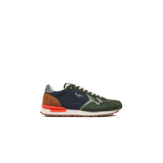 Pepe Jeans Sneakersy Brit Mix M PMS40006 Khaki ze sklepu MODIVO w kategorii Buty sportowe męskie - zdjęcie 171254659