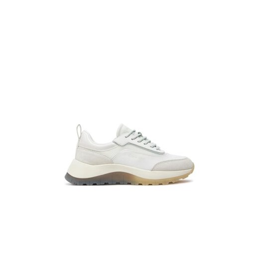 Calvin Klein Sneakersy Runner Lace Up Mesh Mix HW0HW01905 Biały ze sklepu MODIVO w kategorii Buty sportowe damskie - zdjęcie 171254776