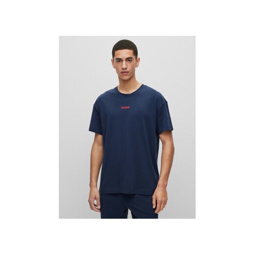 Hugo T-Shirt Linked 50493057 Granatowy Relaxed Fit ze sklepu MODIVO w kategorii T-shirty męskie - zdjęcie 171254929