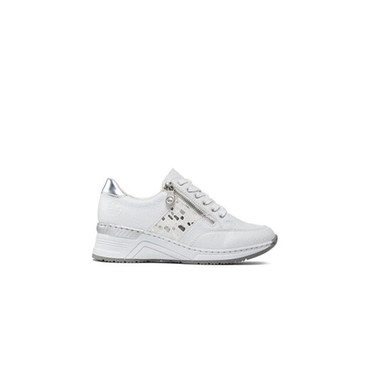 Rieker Sneakersy N4322-80 Biały ze sklepu MODIVO w kategorii Buty sportowe damskie - zdjęcie 171254989
