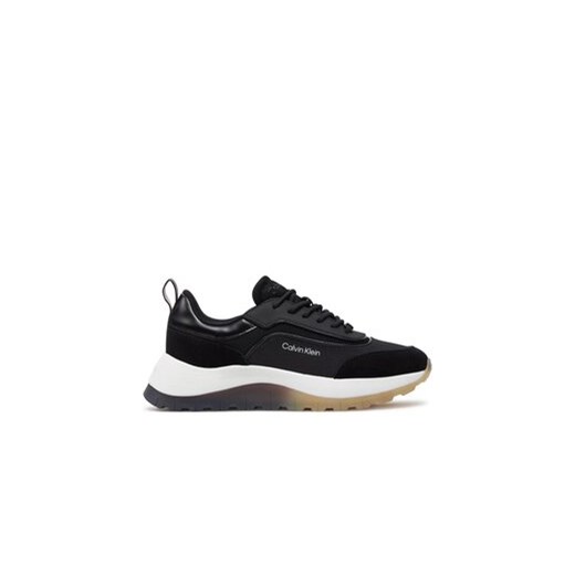Calvin Klein Sneakersy Runner Lace Up Mesh Mix HW0HW01905 Czarny ze sklepu MODIVO w kategorii Buty sportowe damskie - zdjęcie 171255138