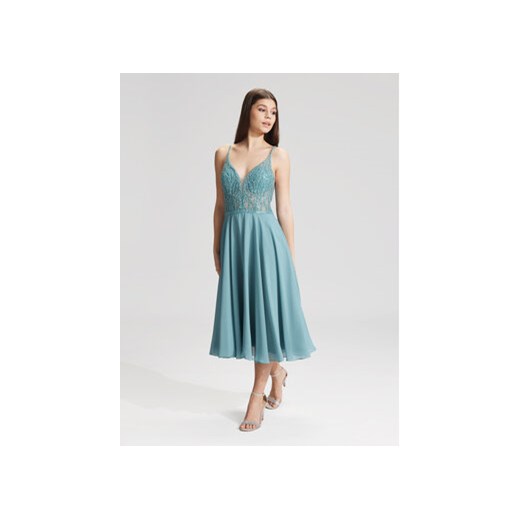 Hey Kyla Sukienka koktajlowa 5AC106HK Niebieski Slim Fit ze sklepu MODIVO w kategorii Sukienki - zdjęcie 171255308