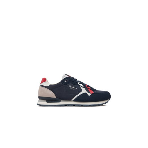 Pepe Jeans Sneakersy Brit Road M PMS40007 Granatowy ze sklepu MODIVO w kategorii Buty sportowe męskie - zdjęcie 171255325