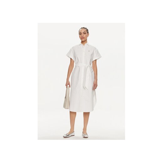 Polo Ralph Lauren Sukienka koszulowa 211935153001 Biały Regular Fit ze sklepu MODIVO w kategorii Sukienki - zdjęcie 171255689