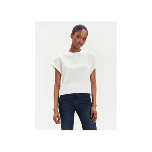 Pinko T-Shirt Telesto 103138 A1XD Biały Relaxed Fit ze sklepu MODIVO w kategorii Bluzki damskie - zdjęcie 171255745
