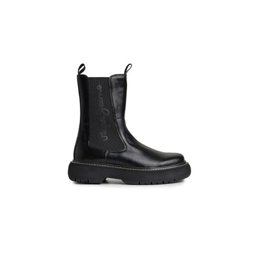 Pepe Jeans Botki PLS50504 Czarny Pepe Jeans 36 promocyjna cena MODIVO
