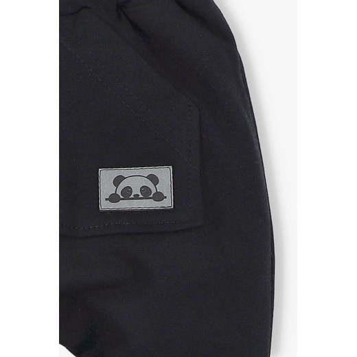 Spodnie chłopięce Pandamello czarne z bawełny 