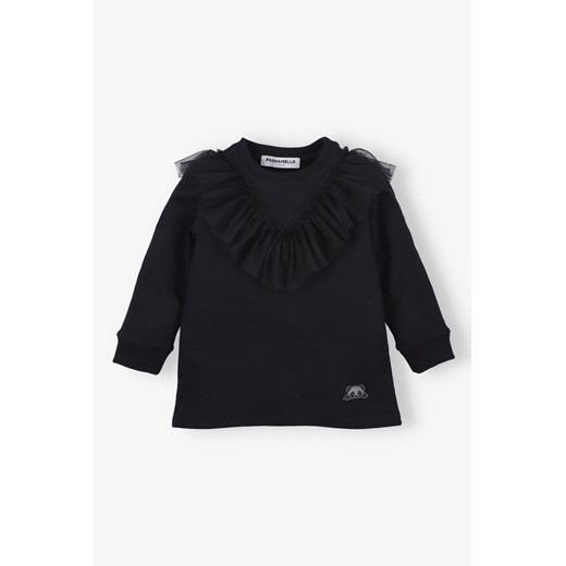 Tunika Bella ozdobną falbanką czarna ze sklepu 5.10.15 w kategorii Bluzki dziewczęce - zdjęcie 171260736