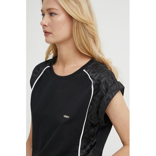 Liu Jo t-shirt damski kolor czarny ze sklepu ANSWEAR.com w kategorii Bluzki damskie - zdjęcie 171262958