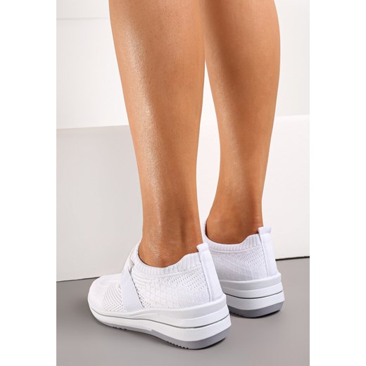 Buty sportowe damskie białe Born2be sneakersy płaskie 