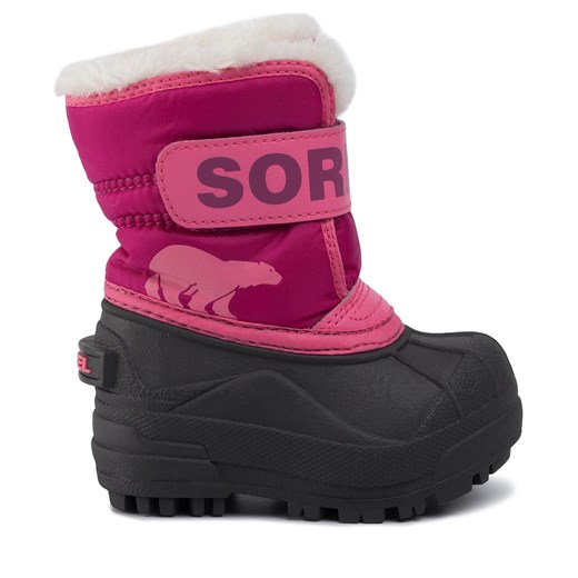 Śniegowce Sorel Toodler Snow Commander NV1960 Tropic Pink/Deep Blush 652 ze sklepu eobuwie.pl w kategorii Buty zimowe dziecięce - zdjęcie 171264005