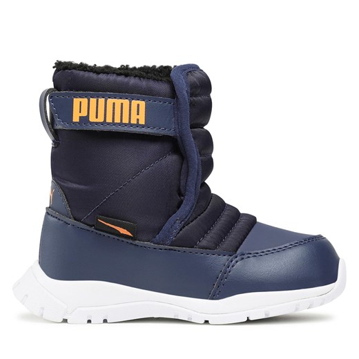 Śniegowce Puma Nieve Boot WTR AC Inf 380746 06 Peacoat-Vibrant Orange ze sklepu eobuwie.pl w kategorii Buty zimowe dziecięce - zdjęcie 171264056