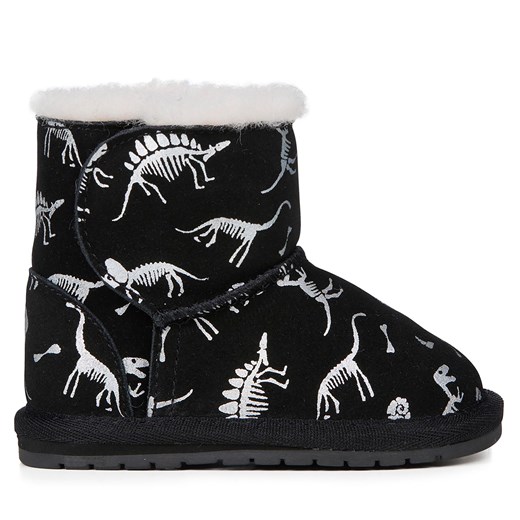 Śniegowce EMU Australia Toddle Reflective Dino B12966 Black ze sklepu eobuwie.pl w kategorii Buty zimowe dziecięce - zdjęcie 171264955