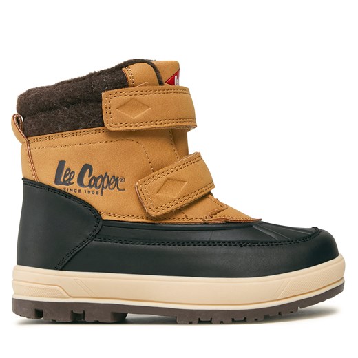 Śniegowce Lee Cooper Lcj-23-01-2059K Camel ze sklepu eobuwie.pl w kategorii Buty zimowe dziecięce - zdjęcie 171265898