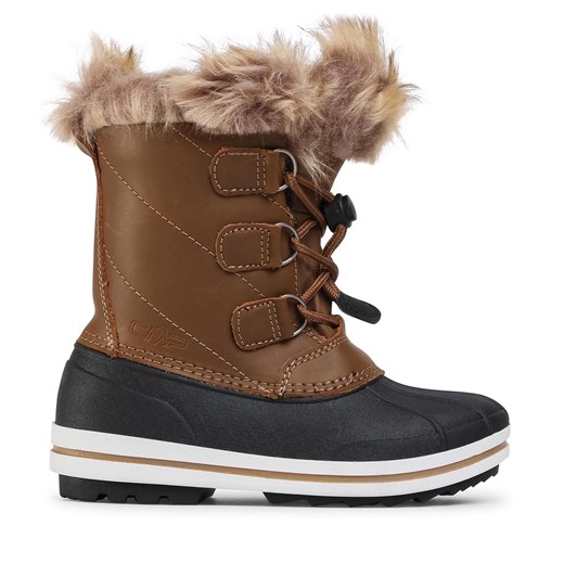 Śniegowce CMP Kids Anthilian Snow Boot Wp 30Q4594 Brązowy ze sklepu eobuwie.pl w kategorii Buty zimowe dziecięce - zdjęcie 171266137