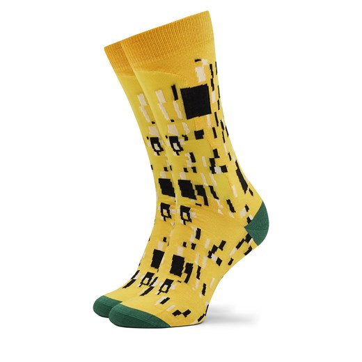 Skarpety wysokie unisex Curator Socks Kiss Żółty ze sklepu eobuwie.pl w kategorii Skarpetki męskie - zdjęcie 171266185