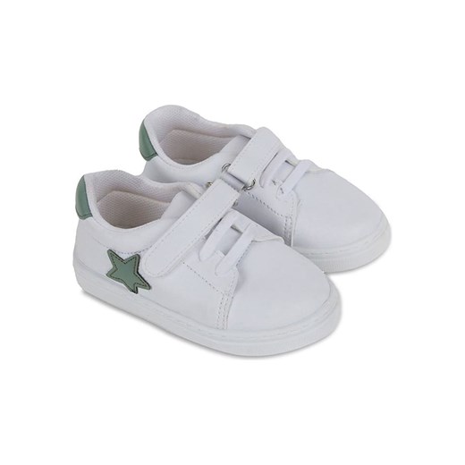 First Step Sneakersy &quot;Star&quot; w kolorze biało-zielonym First Step 21 okazyjna cena Limango Polska