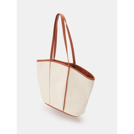 Sinsay - Torebka - kremowy ze sklepu Sinsay w kategorii Torby Shopper bag - zdjęcie 171270229