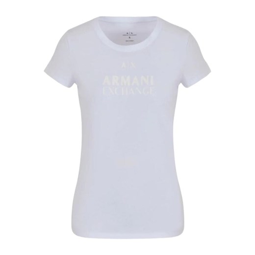 t-shirt damski armani exchange 3dyt11 yjg3z biały ze sklepu Royal Shop w kategorii Bluzki damskie - zdjęcie 171270828