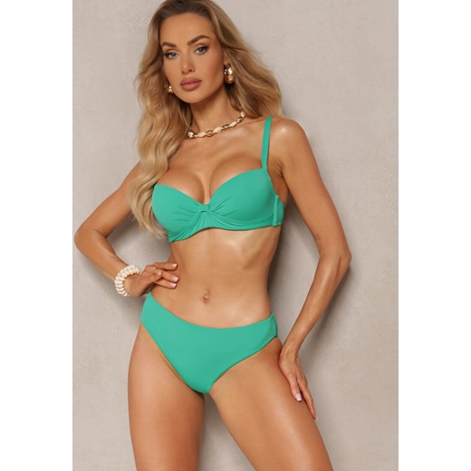 Zielone Bikini Komplet Dwuczęściowy Biustonosz z Usztywnionymi Miseczkami Majtki Typu Figi Wistella ze sklepu Renee odzież w kategorii Stroje kąpielowe - zdjęcie 171271999
