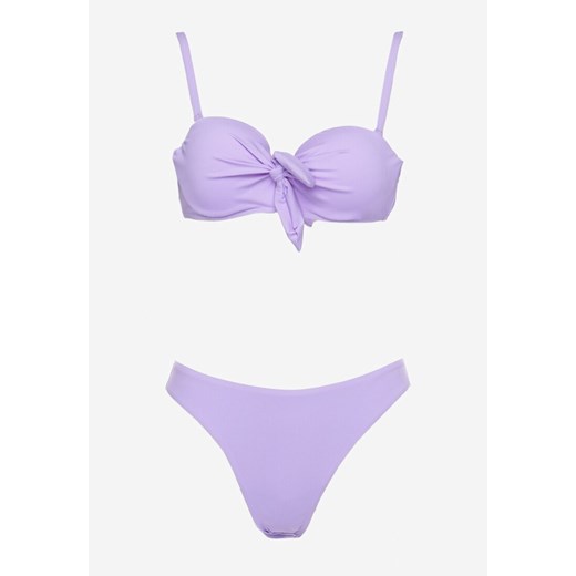 Fioletowe Bikini Majtki Figi i Usztywniany Biustonosz na Ramiączkach z Regulacją Renee 46 wyprzedaż Renee odzież