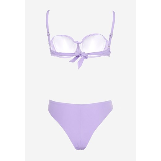 Fioletowe Bikini Majtki Figi i Usztywniany Biustonosz na Ramiączkach z Regulacją Renee 46 wyprzedaż Renee odzież