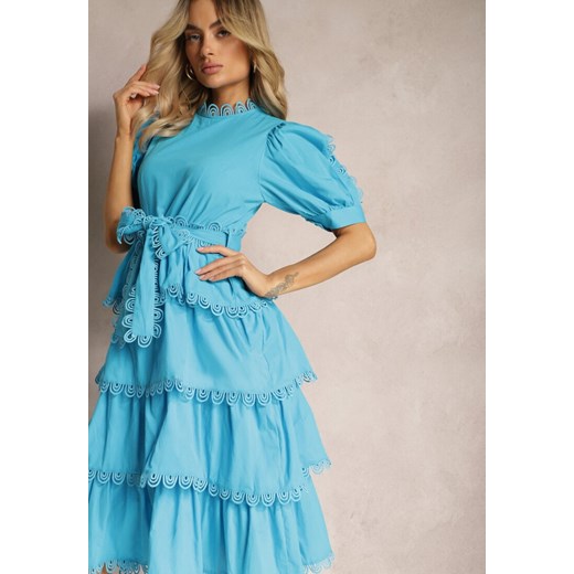 Niebieska Sukienka Klymime ze sklepu Renee odzież w kategorii Sukienki - zdjęcie 171272118