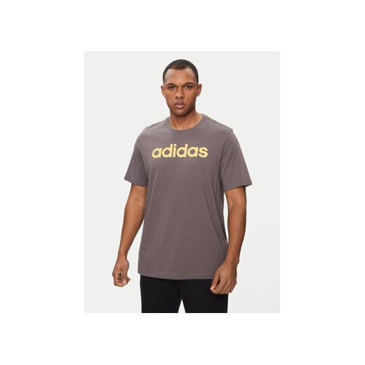adidas T-Shirt Essentials IS1343 Brązowy Regular Fit ze sklepu MODIVO w kategorii T-shirty męskie - zdjęcie 171274839
