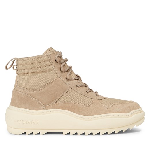 Trzewiki Tommy Jeans Tjm Mix Material Boot EM0EM01245 Khaki ze sklepu eobuwie.pl w kategorii Buty zimowe męskie - zdjęcie 171276785