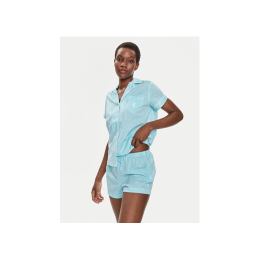 Lauren Ralph Lauren Piżama ILN12327 Niebieski Regular Fit ze sklepu MODIVO w kategorii Piżamy damskie - zdjęcie 171278429