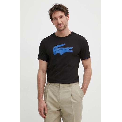 Lacoste t-shirt męski kolor czarny ze sklepu ANSWEAR.com w kategorii T-shirty męskie - zdjęcie 171279705