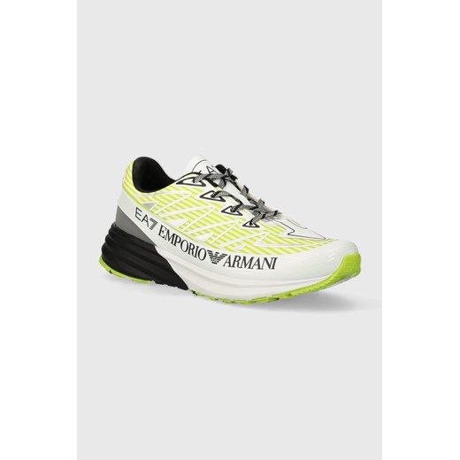 EA7 Emporio Armani sneakersy kolor zielony ze sklepu ANSWEAR.com w kategorii Buty sportowe męskie - zdjęcie 171279809