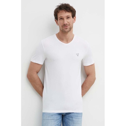 Guess t-shirt 2-pack CALEB męski kolor biały z nadrukiem U97G03 KCD31 ze sklepu ANSWEAR.com w kategorii T-shirty męskie - zdjęcie 171279836