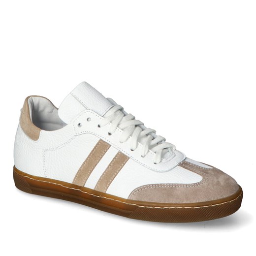Sneakersy Lewski 3484 Białe/Beż lico ze sklepu Arturo-obuwie w kategorii Trampki damskie - zdjęcie 171280097