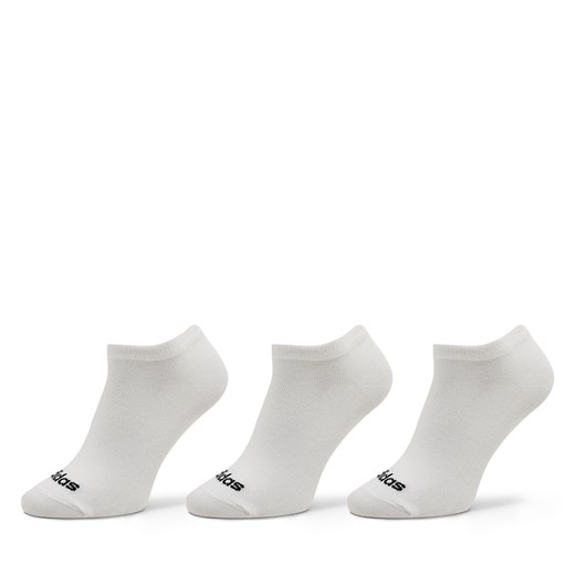 Skarpety stopki unisex adidas Thin Linear Low-Cut Socks 3 Pairs HT3447 Biały ze sklepu eobuwie.pl w kategorii Skarpetki męskie - zdjęcie 171281396