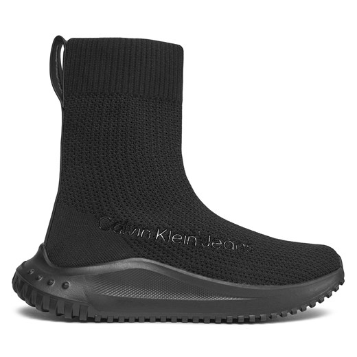 Sneakersy Calvin Klein Jeans Eva Runner High Sock In Lum YW0YW01314 Triple Black 0GT ze sklepu eobuwie.pl w kategorii Buty sportowe damskie - zdjęcie 171282438