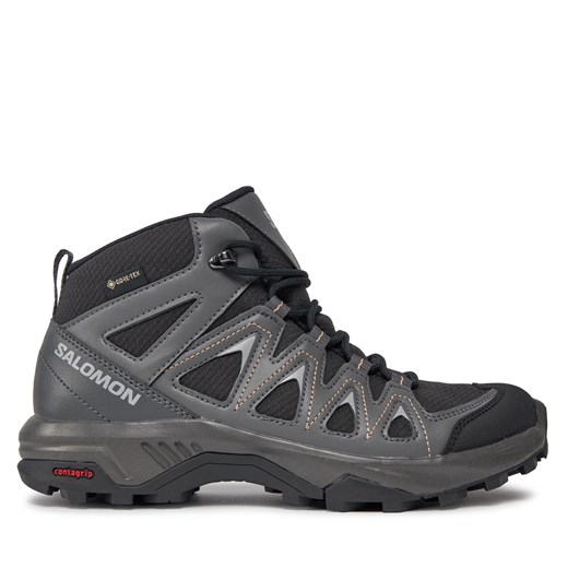 Trekkingi Salomon X Braze Mid GORE-TEX L47181200 Czarny ze sklepu eobuwie.pl w kategorii Buty trekkingowe damskie - zdjęcie 171283697