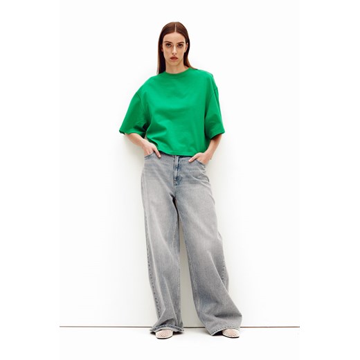 H & M - T-shirt oversize - Zielony ze sklepu H&M w kategorii Bluzki damskie - zdjęcie 171286186