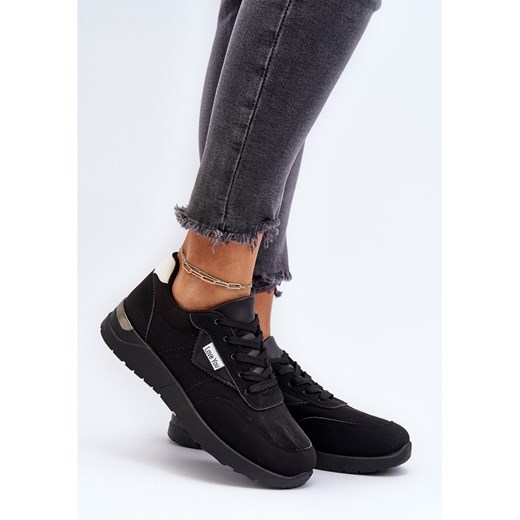Ph2 buty sportowe damskie sneakersy czarne płaskie 