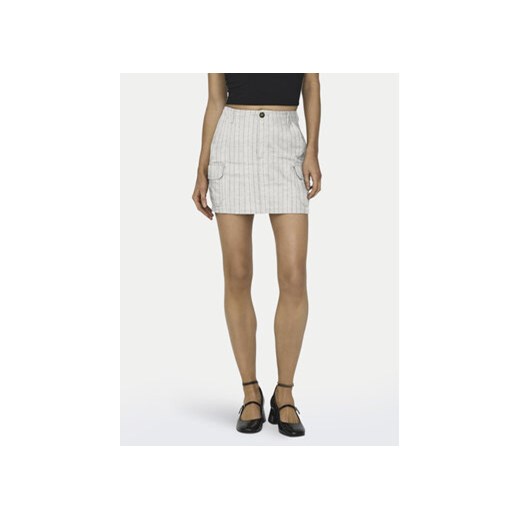 ONLY Spódnica mini Malfy-Caro 15310982 Biały Regular Fit ze sklepu MODIVO w kategorii Spódnice - zdjęcie 171290155