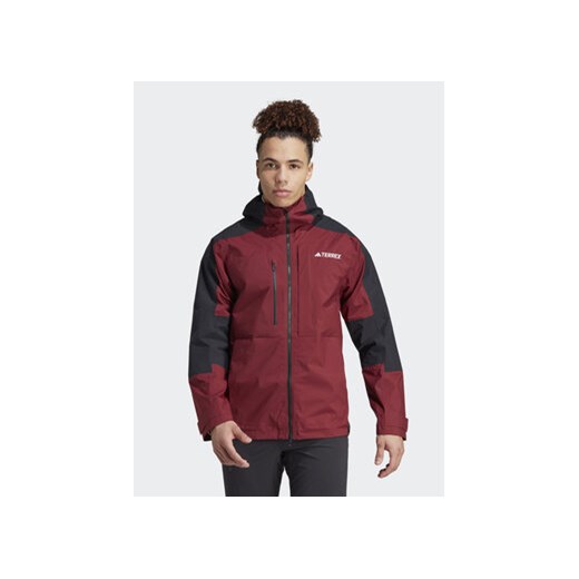 adidas Kurtka outdoor Terrex Xploric RAIN.RDY Hiking IB4266 Bordowy Regular Fit XL okazja MODIVO