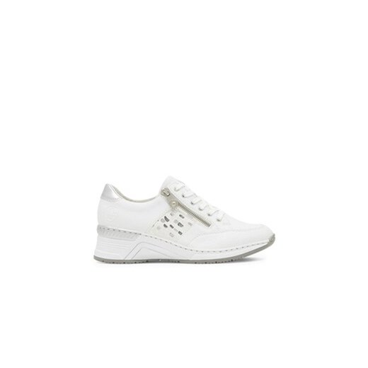 Rieker Sneakersy N4322-80 Biały ze sklepu MODIVO w kategorii Półbuty damskie - zdjęcie 171291628