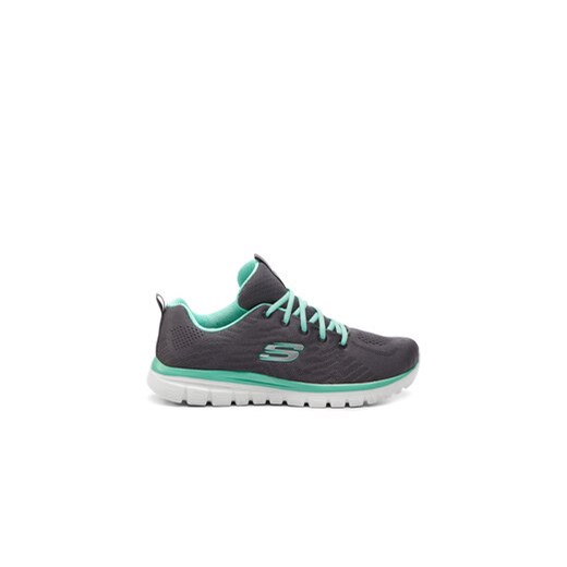 Skechers Sneakersy Get Connected 12615/CCGR Szary ze sklepu MODIVO w kategorii Buty sportowe damskie - zdjęcie 171292488