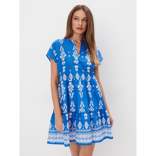 Mohito - Trapezowa sukienka mini - niebieski ze sklepu Mohito w kategorii Sukienki - zdjęcie 171295737