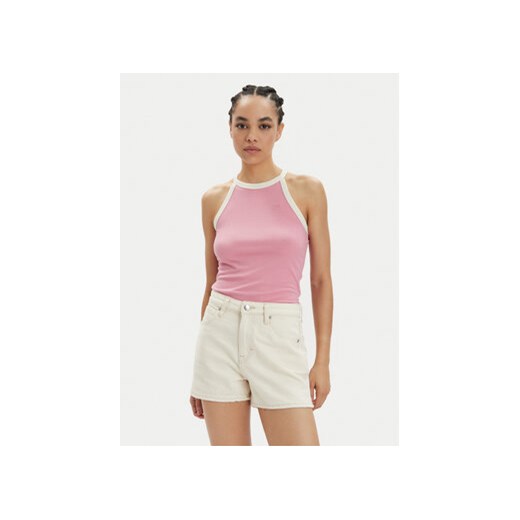 Lee Top 112350227 Różowy Slim Fit ze sklepu MODIVO w kategorii Bluzki damskie - zdjęcie 171297418