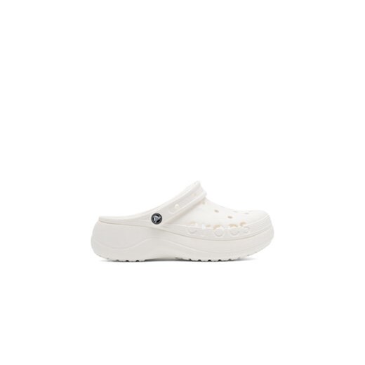 Crocs Klapki BAYA PLATFORM CLOG 208186-100 Biały ze sklepu MODIVO w kategorii Klapki damskie - zdjęcie 171297517