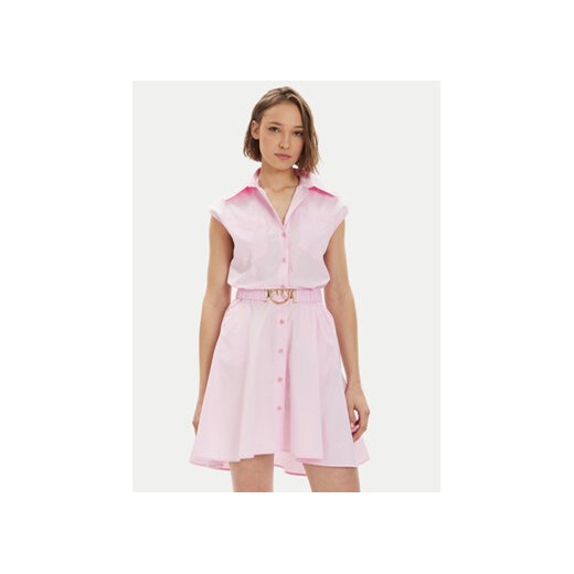 Pinko Sukienka koszulowa Anaceta 103111 A1P4 Różowy Regular Fit ze sklepu MODIVO w kategorii Sukienki - zdjęcie 171297526