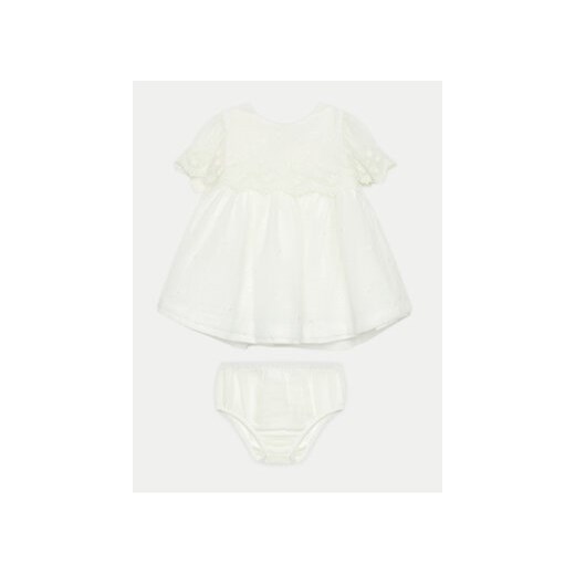 Mayoral Sukienka elegancka 1826 Biały Regular Fit ze sklepu MODIVO w kategorii Ubranka do chrztu - zdjęcie 171297529