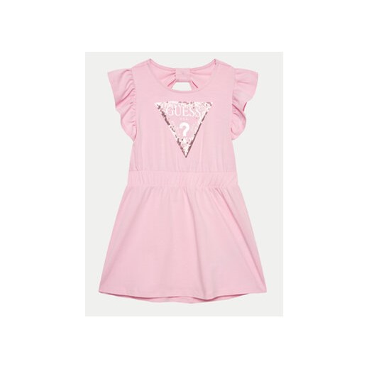 Guess Sukienka codzienna K4GK25 K6YW4 Różowy Regular Fit ze sklepu MODIVO w kategorii Sukienki dziewczęce - zdjęcie 171297545